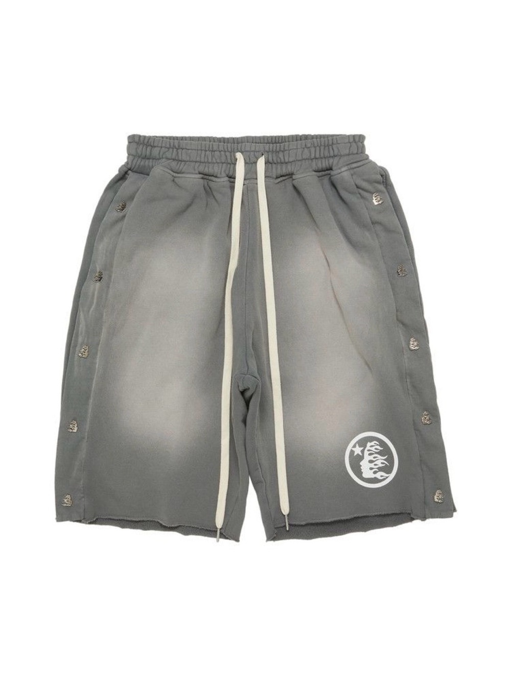 Grey Hellstar Snap Shorts